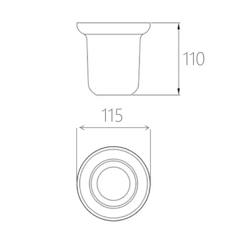 картинка Стакан для туалетного ёршика стеклянный Savol (S-MTB33) от магазина Сантехстрой