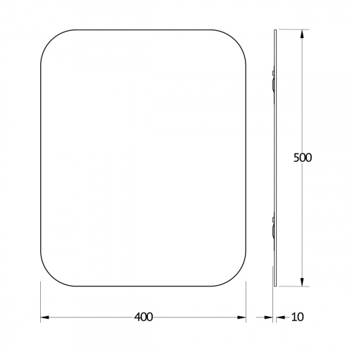картинка Зеркало с окантовкой (40x50 cm) (Черный цвет) (EVOFORM) от магазина Сантехстрой
