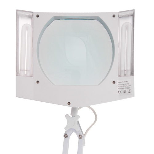 картинка Лупа на струбцине квадратная 3D с подсветкой,  150х180мм,  белая (8069D-1) REXANT от магазина Сантехстрой