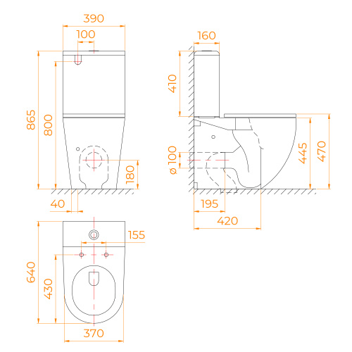 картинка Унитаз с бачком напольный RGW SW-03 от магазина Сантехстрой
