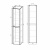 картинка Шкаф Paola VSC-2P170BT-R подвесной, 1700*350*350, Beton, правый от магазина Сантехстрой