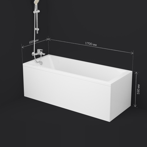 картинка W93A-170-070W-A Gem ванна акриловая 170x70 см от магазина Сантехстрой