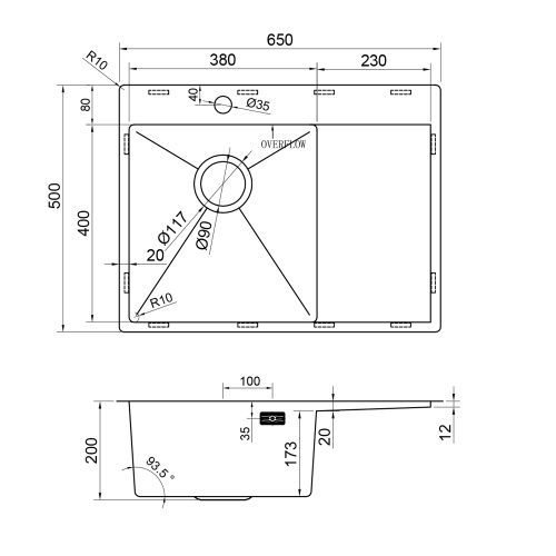 картинка Кухонная мойка Reflexion Maggiore RX2365GD брашированное золото от магазина Сантехстрой