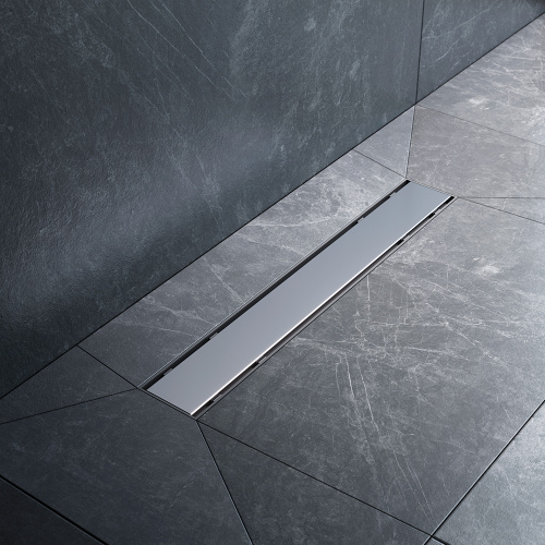 картинка W02SC-U11-050-04SB PrimeFlow Трап для душа линейный универс затвор Tile 50см цвет сталь мат от магазина Сантехстрой