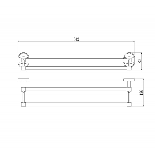 картинка Полотенцедержатель 2-й. 50см Savol S-007048 от магазина Сантехстрой