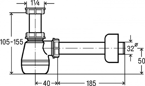 картинка Бутылочный сифон Viega 120337 Белый от магазина Сантехстрой