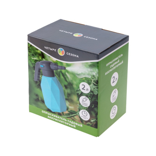 картинка Опрыскиватель садовый аккумуляторный для растений цветов 2 л ЧЕТЫРЕ СЕЗОНА от магазина Сантехстрой