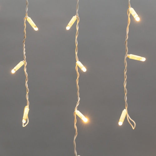 картинка Гирлянда Айсикл 4,8х0,6 м,  с эффектом мерцания,  белый ПВХ,  176LED,  цвет: Тёплый белый,  230В от магазина Сантехстрой