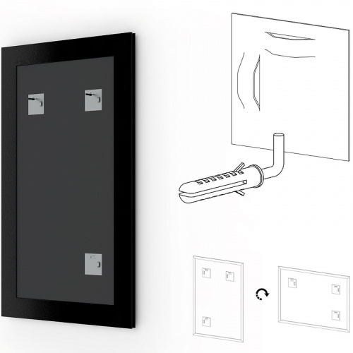 картинка Зеркало Evoform Definite 76х56 BY 1001 в багетной раме - Состаренное золото 67 мм от магазина Сантехстрой