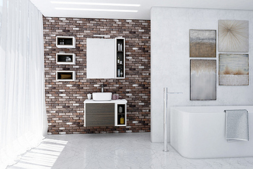 картинка Полка Акватон Брук 40 1A201201BCDF0 Дуб ферр от магазина Сантехстрой