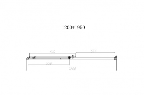 картинка Душевая дверь Slim-N VDS-4SN120CGB, 1200, черный, стекло тонированное от магазина Сантехстрой