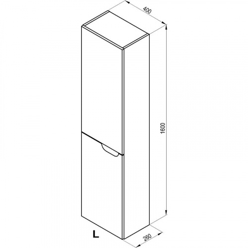картинка Шкаф пенал Ravak SB Classic II 40 L X000001472 подвесной Белый от магазина Сантехстрой