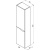 картинка Шкаф пенал Ravak SB Classic II 40 L X000001472 подвесной Белый от магазина Сантехстрой