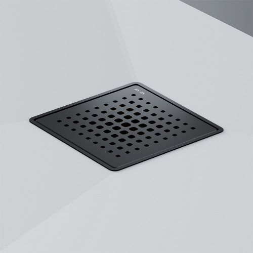 картинка W01BD-P11-010-01BM MasterFlow Трап для душа точечный универс затвор Cut Gradient 10см цвет черн мат от магазина Сантехстрой