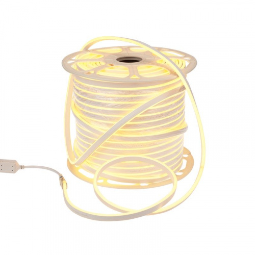 картинка Гибкий неон SMD 8х16 мм,  двухсторонний,  желтый,  120 LED/м,  бухта 100 м (с комплектом подключения) от магазина Сантехстрой