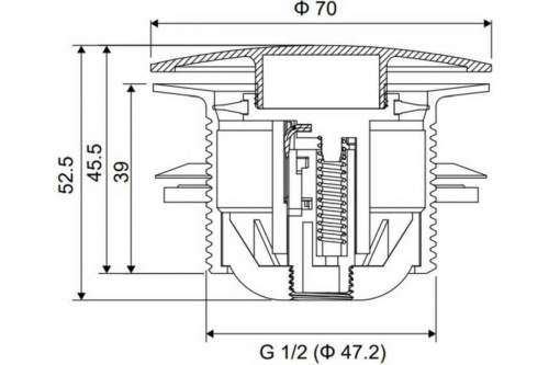 картинка Донный клапан для ванны Art&Max без сифона, крышка черный матовый AM-DR-BL от магазина Сантехстрой