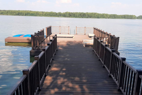 картинка Holzhof, Россия Ограждение ДПК holzhof woodstyle секция 1 м.п., с тиснением 3D, от магазина Сантехстрой