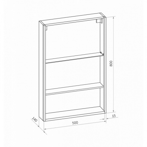 картинка Зеркало-шкаф Art&Max Foggia 50 AM-Fog-500-800-1D-R-DS-F-White правый белый от магазина Сантехстрой