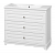 картинка Тумба под раковину Ларго -100 напольная белая матовая с 3 ящ. от магазина Сантехстрой