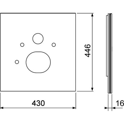 картинка TECElux   Нижняя панель  для установки унитаза Geberit Sela, стекло белое от магазина Сантехстрой