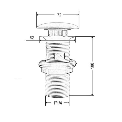 картинка Artceram Донный клапан для раковин универсальный, покрытие керамика, цвет: matera от магазина Сантехстрой