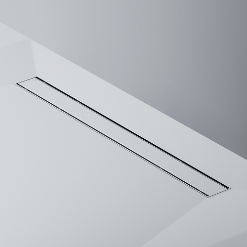 картинка W02SC-U11-080-04SB PrimeFlow Трап для душа линейный универс затвор Tile 80см цвет сталь мат от магазина Сантехстрой