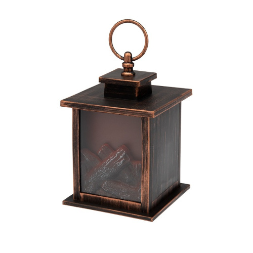 картинка Светодиодный камин Кантри с эффектом живого огня 12х12х18,5 см,  батарейки 3хАА (не в комплекте) от магазина Сантехстрой