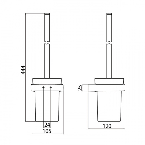 картинка Излив из стены Paffoni LIGHT d.24, длина 245 мм., черный хром (ZBOC141CR) от магазина Сантехстрой