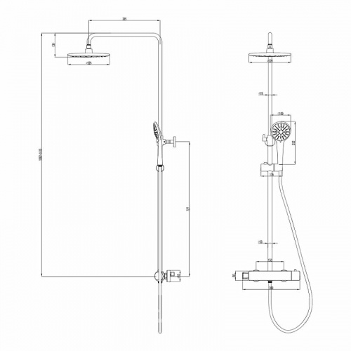 картинка Душевая система Lemark Bronx (LM3770BL) от магазина Сантехстрой
