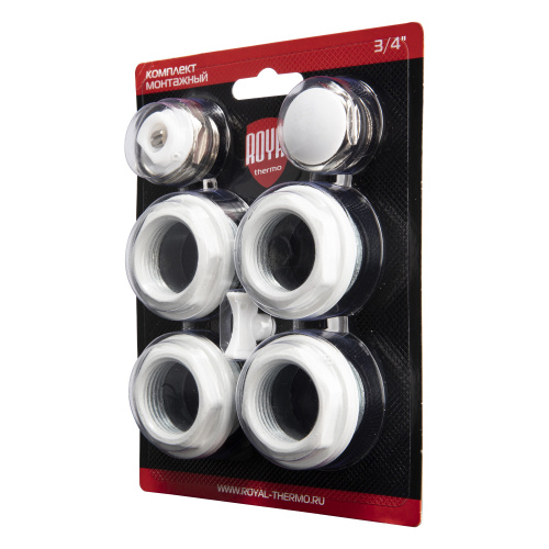 картинка Комплект монтажный Royal Thermo 1”х 3/4quot; белый от магазина Сантехстрой
