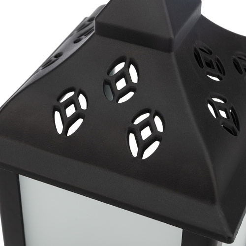 картинка Декоративный фонарь 11х11х22,5 см,  черный корпус,  теплый белый цвет свечения с эффектом пламени свечи NEON-NIGHT от магазина Сантехстрой