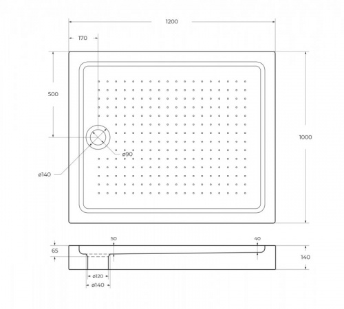 картинка Акриловый поддон BelBagno TRAY-BB-AH-120/100-15-W от магазина Сантехстрой