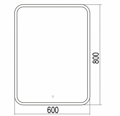 картинка Зеркало AZARIO Стив 600х800 LED-подсветка, сенсорный выключатель, диммер (LED-00002249) от магазина Сантехстрой