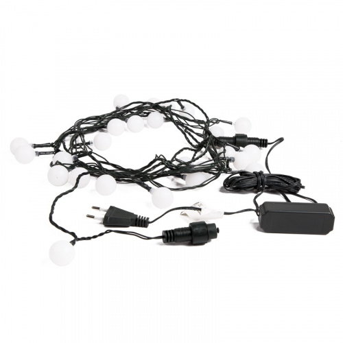 картинка Гирлянда Шарики Ø25мм,  5м,  темно-зеленый ПВХ,  25 диодов,  цвет RGB от магазина Сантехстрой