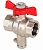 картинка Кран шаровой, MVI, Premium, 1/2" х 9 мм, ВВ, PN 25, ручка-бабочка, для подключения термодатчика, полнопроходной, материал-латунь никелированная от магазина Сантехстрой