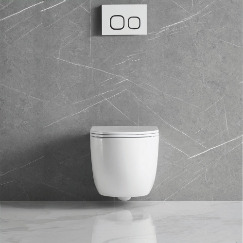 картинка Унитаз подвесной Tornado Globo VT1-52T цвет белый, ультратонкое soft-close сиденье от магазина Сантехстрой