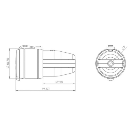 картинка Розетка переносная влагозащищенная с крышкой,  с/з,  16 А,  IP44, каучук оранжевая REXANT от магазина Сантехстрой