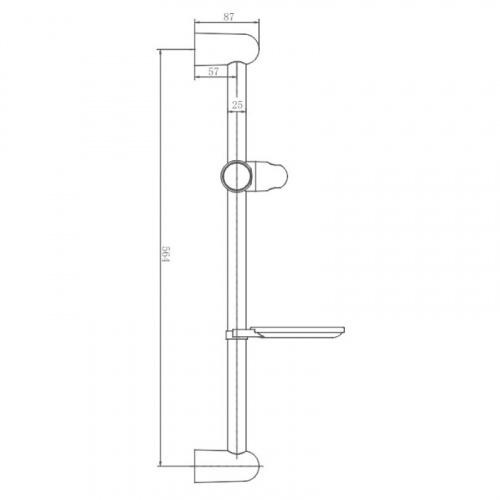 картинка Душевая штанга Haiba хром (HB8003) от магазина Сантехстрой