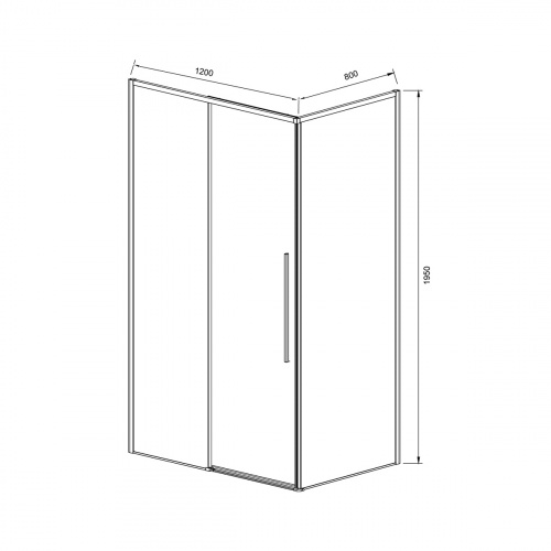 картинка Душевой уголок Slim-N VSR-4SN8012CLG, 1200*800, брашированное золото, стекло прозрачное от магазина Сантехстрой