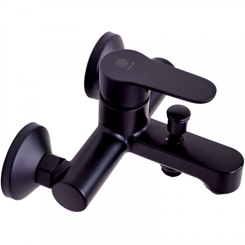 фото смеситель для ванны orange onelife p07-100b черный матовый