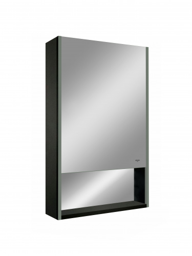 картинка Зеркало-шкаф Reflection Box Black LED 500х800 RF2419BL от магазина Сантехстрой