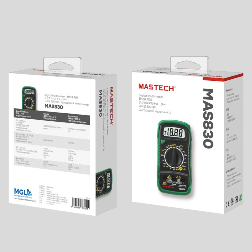 картинка Портативный мультиметр MAS830 MASTECH от магазина Сантехстрой