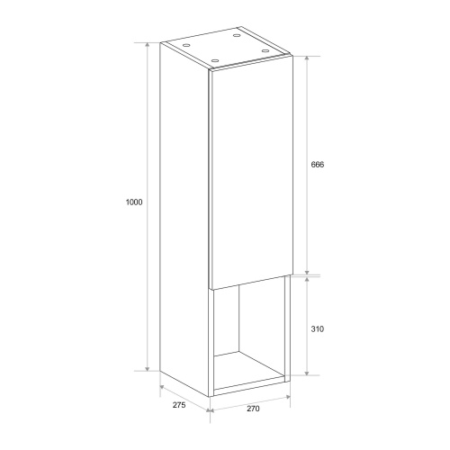 картинка Шкаф навесной Кито Белый/Тростник от магазина Сантехстрой
