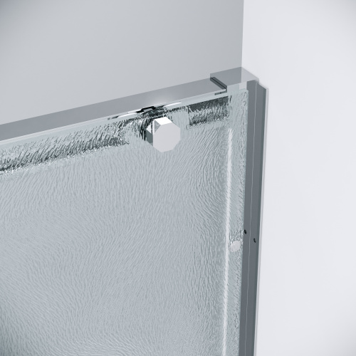 картинка Дверь в нишу 100.K33.05.130.10.02 Style (130*195) хром, стекло шиншилла, 1 место от магазина Сантехстрой