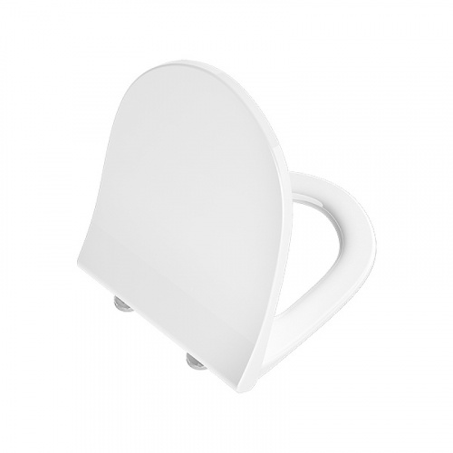 картинка Комплект унитаза с инсталляцией Vitra Sento Rim-Ex 9830B003-7207 с сиденьем Микролифт и клавишей смыва Хром матовый от магазина Сантехстрой
