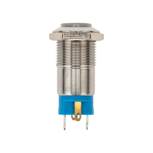 картинка Кнопка антивандальная Ø12 12В(LED) Б/Фикс (4с) OFF-(ON) синяя (A-12-C2) REXANT от магазина Сантехстрой