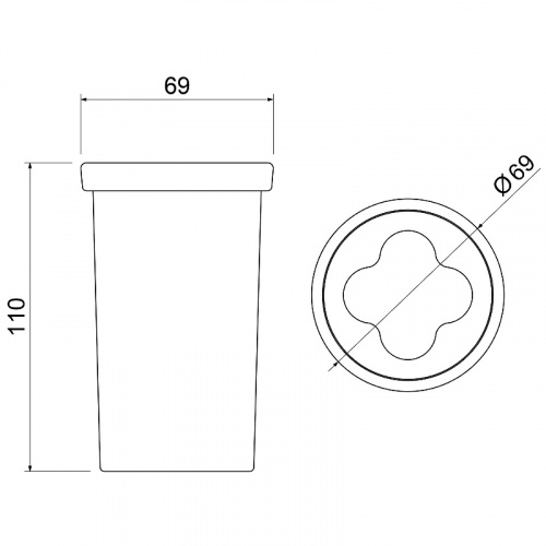 картинка Стакан настольный для зубных щеток Timo Saona золото матовое (13233/17) от магазина Сантехстрой