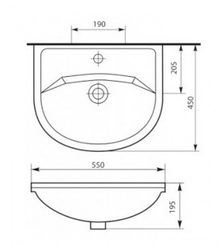 картинка Умывальник Style Line Уют 55 ЛС-00000135 Белая от магазина Сантехстрой