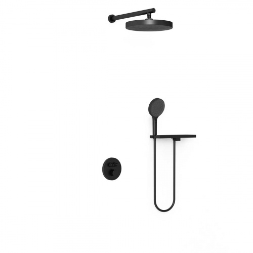 картинка Душевой комплект Inspire VSFW-3I22MT2RMB встраиваемый, термостатический, двухрежимный, черный от магазина Сантехстрой