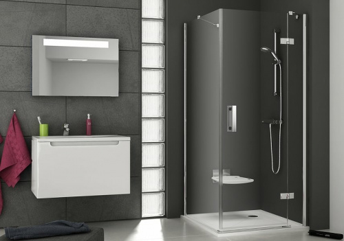картинка Душевая стенка Ravak SmartLine SMPS-80 R 9SP40A00Z1 профиль Хром стекло Transparent от магазина Сантехстрой